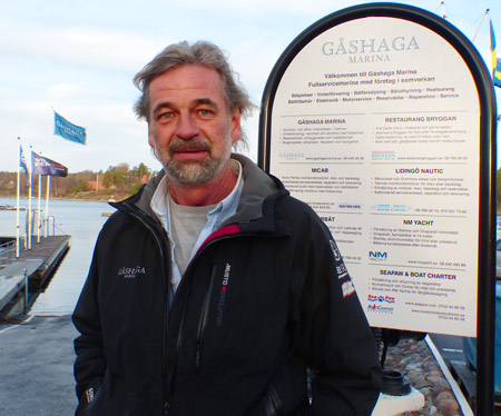 Anders Almén, VD för Gåshaga Marina som tagit över den svenska agenturen för Dufourbåtarna.